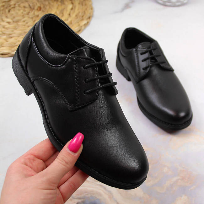 Asos Sznurowane buty czarny-srebrny W stylu casual Obuwie Półbuty Sznurowane buty 