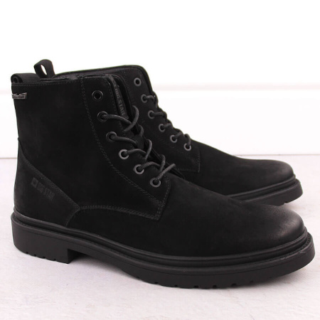 Skórzane wodoodporne trzewiki męskie czarne Big Star OO174148