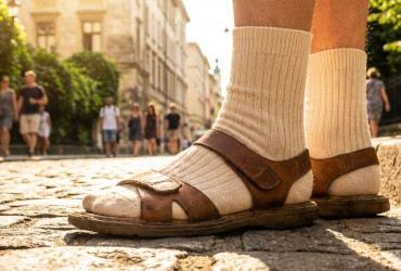 Skarpetki i sandały, czyli jak NIE nosić butów w lecie